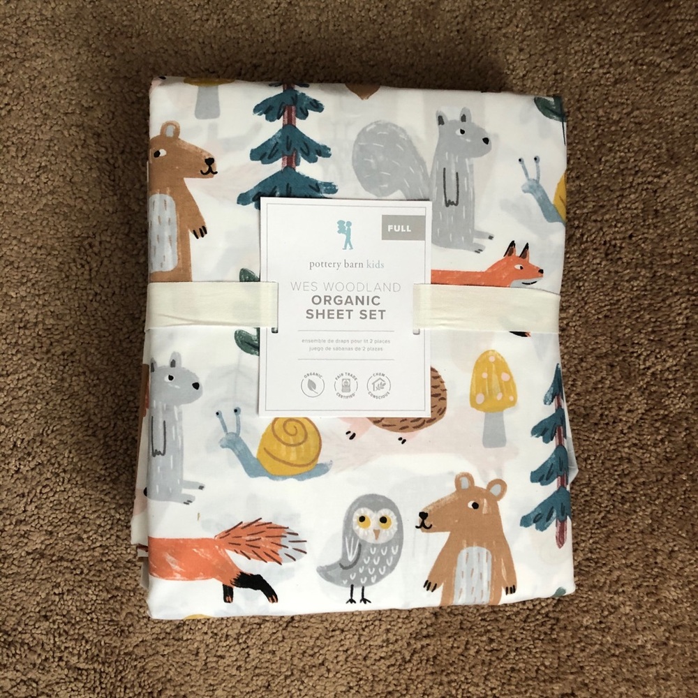 Pottery Barn Kids Woodland Full Sheet Set